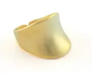 Adjustable Ring Matte Gold Plated Brass (19mm 9US inner size) 3298