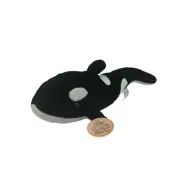 Anico 11" Black Whale Plush Toy – Soft & Cuddly Marine Animal