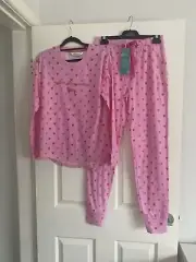 Peter Alexander ladies Pyjama Set Pink Hearts Small