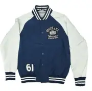 Roots Of Fight Bruce Lee 1961 GUNG FU WASHINGTON BLUE & WHITE KACKET MEDIUM