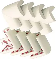 8 Pack Soft Corner Protector Baby Proofing Edge and Corner Guards, Safety Pre-Taped Furniture Bumper for Fireplace, Table, Stair, Cabinet (White)