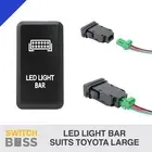 LED LIGHT BAR - BLUE LED Push Switch Suits LARGE Toyota Landcruiser Prado Hilux