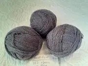 Hand Dyed Alpaca Bamboo Blend Yarn Worsted Lavender Blue Gray 3 Sks 200 Yds
