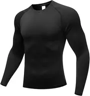 [Towintec] Men’s Compression Shirts Long Sleeve Athletic UPF 50+ Thermal Base Layer Workout Undershirt Running T-Shirt Gym Tops