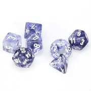 Polyhedral Dice - 7D Nebula Black/White Set
