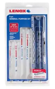 Lenox 9 Piece Assorted General Purpose Reciprocating Saw Blades Set