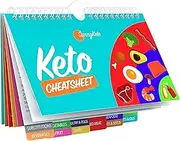 Keto Diet Cheat Sheet Quick Guide Fridge Magnet Reference Charts for Ketogenic Diet Foods - Including Meat & Nuts, Fruit & Veg, Dairy, Oils & Condiments (14 Page Guide)
