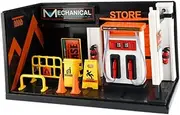 1/24 Car Garage Diorama Model for Micro Landscape Display, with Oil Machine