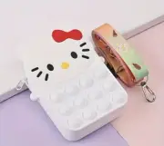 Hello Kitty Pop it Purse With Strap White Sanrio Small Anxiety Fidget Bag