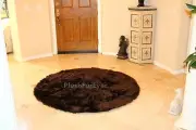 Premium Faux Fur Plush Large Rug Fake Fur Sheepskin Bearskin Round Rug