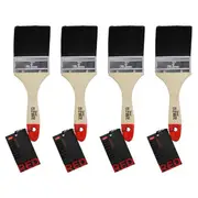 4x Jasart Elevate Red Synthetic Art Painting Flat Mix Brush 3"/75mm BLK Bristle
