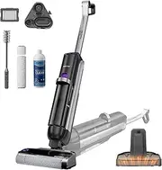 EUREKA RapidWash NEW630 Cordless Wet Dry Vacuum Cleaner, 21600Pa Smart Hard Floor Washer with 170° Lay-Flat, 60℃ Hot Air Flash Drying, Self-Cleaning, Edge Clean, Messes Detection, Tangle-Free Design