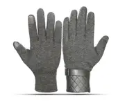 Men'S Outdoor Windbreak Touch Screen Gloves For Warm Riding Gloves In Winter - Grey