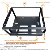 Open Computer Case PC Case Steel Stackable Stand Wear Resistant Accessories