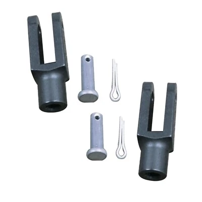 Set of 2, 1/4 -28 Aluminum Clevis Kit for Brake Throttle Rod Go Kart Yard Cart