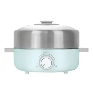 【NICONICO】小美美型鍋 NI-C802 + 專用304不鏽鋼蒸籠(內附燒烤盤)