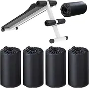 4 Pcs Foam Roller Foam Foot Pads Rollers Travel Foam Roller Replacement Roller Pad for Weight Bench Inversion Table and Gym Exercise Equipments (7 x 3.5 x 0.8 Inches)