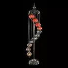 11 Large Globes Mosaic Glass Multicolor Turkish Moroccan Style Floor Lamp
