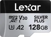 Silver plus Micro SD Card 128 GB, Memory Card Micro SD with SD Adapter, up to 20