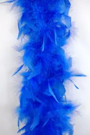Royal Blue Chandelle 65 Gram Feather Boas 2 Yards for Shawl, Costumes, Party