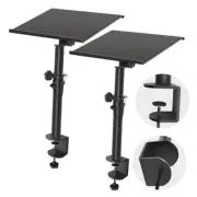 Heavy Duty Studio Monitor Speaker Stands Pair Against The Wall, Stage Speaker