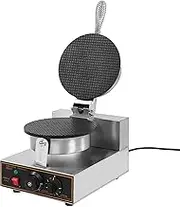 JUMEIYP Thin Waffle Maker, Commercial Stainless Steel Waffle Cone Maker, Double-sided Heating with Non-stick Coating, AU Plug for Home, Café & Market Stalls (Single-head)