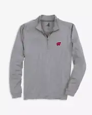 NWT JOHNNIE-O $118 FLEX WISCONSIN PREP-FORMANCE 1/4 ZIP IN METEOR SZ S SMALL