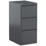 Mercury 3 Drawer Vertical Filing Cabinet Graphite Ripple