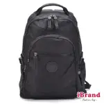 【IBRAND】簡約素色超輕盈尼龍口袋後背包(都會黑)