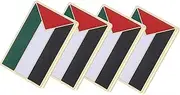 [OSALADI] 4 Pcs Flag Metal Lapel Pins Aesthetic Brooch for Clothing Bags Suits Present for Flag Enthusiasts Versatile Decorative Accessories