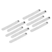 Leather Cable Tie PU Leather Cord Organizer Cable USB Straps Silver, 10pcs
