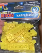 Top Blox 48 Building Blocks Bag Yellow Works with Lego