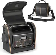 OURHZTB Carrying Case Compatible with Jackery Explorer 300 Portable Power Station, Waterproof Travel Storage Bag with Side Zipper, Pockets for Charging Cable and Accessories(Bag Only)