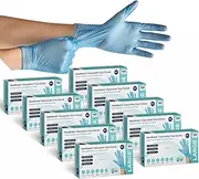 Handicare Disposable Blue Vinyl Gloves, Powder-Free, Latex-Free, Non-Sterile, Food Safe, Cleaning, Industrial Grade, Medical Exam