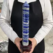 ALL 2.8LB Natural Lapis Lazuli quartz obelisk crystal wand point healing G5295
