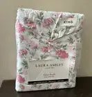 Laura Ashley King Sheet Set Cotton Percale New Floral Etoile Hydrangeas