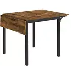 Folding Dining Table Drop Leaf Extendable Brown