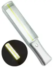 MAGDEPO 4X Lighted Handheld/Hand-Free Bar Magnifier 6 Bright LEDs with Yellow...