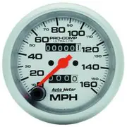 Autometer Ultra Lite Speedometer 160 Mph In Dash Mechanical - 160mph, 3 3/8 Inch, AU4493