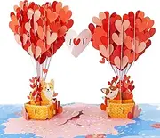 CUTPOPUP Corgi Couple Valentines Day Card Pop Up, Anniversary Card, 3D Popup Greeting Love Card (Corgi Couple AirBalloon) LO167AU1515