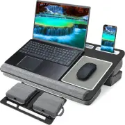 QUDODO Lap Desk - Large Bed Desk,17In Foldable Laptop Tray Table Black