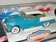 1955 CHEVROLET CHEVY BEL AIR TURQUOISE & WHITE ERTL 1:18 LIMITED EDITION 1500