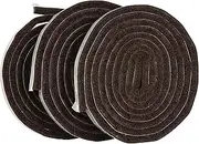 SoftTouch 1/2" x 60" Heavy-Duty Self-Stick Felt Furniture Strip Roll - Protect Surfaces from Scratches & Damage, Brown (3 Pack)