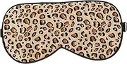 Beatifufu 1Pc Adjustable Silk Leopard Print Sleeping Eye Mask Soft Eyeshade for Travel Home Naps Comfortable Light Blocking Eye Cover for Relaxation