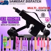 Thrusting Sex Machine Kit Telescopic Realistic Dildo Dong Vibrator Adult Sex Toy