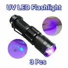 3x UV Ultra Violet LED Flashlight Blacklight Light 395 nM Inspection Lamp Torch