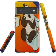 For Google Pixel 6 Pro Case Tough Protective Cover Pandas Toilet
