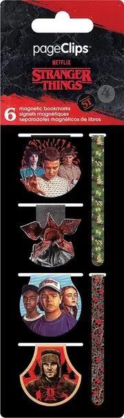 Stranger Things Set Of 6 Magnetic Bookmarks By PageClips - New, Sealed