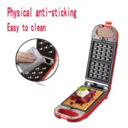 6-in-1 Breakfast Machine Waffle Maker Donuts Sandwiches Fritters Tarts Egg Cakes