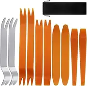 SourceTon Auto Trim Removal Tools Kit Set of 10 pcs with Storage Bag, Car Panel Dash Radio Removal Installer Pry Tools Kit, Upholstery Removal Kit, Fastener Remover Pry Bar Scraper